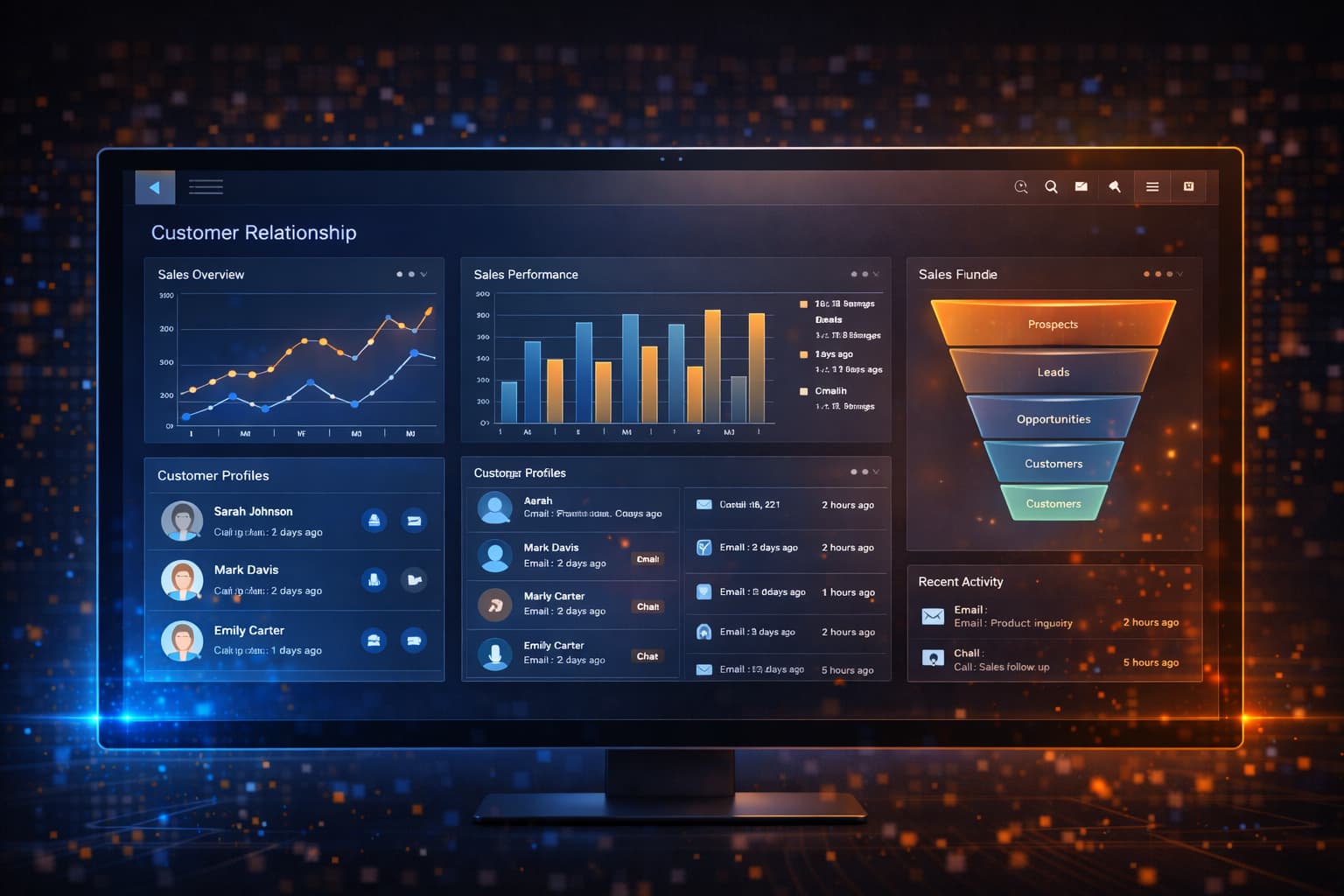 CRM müşteri ilişkileri yönetimi yazılımı görseli