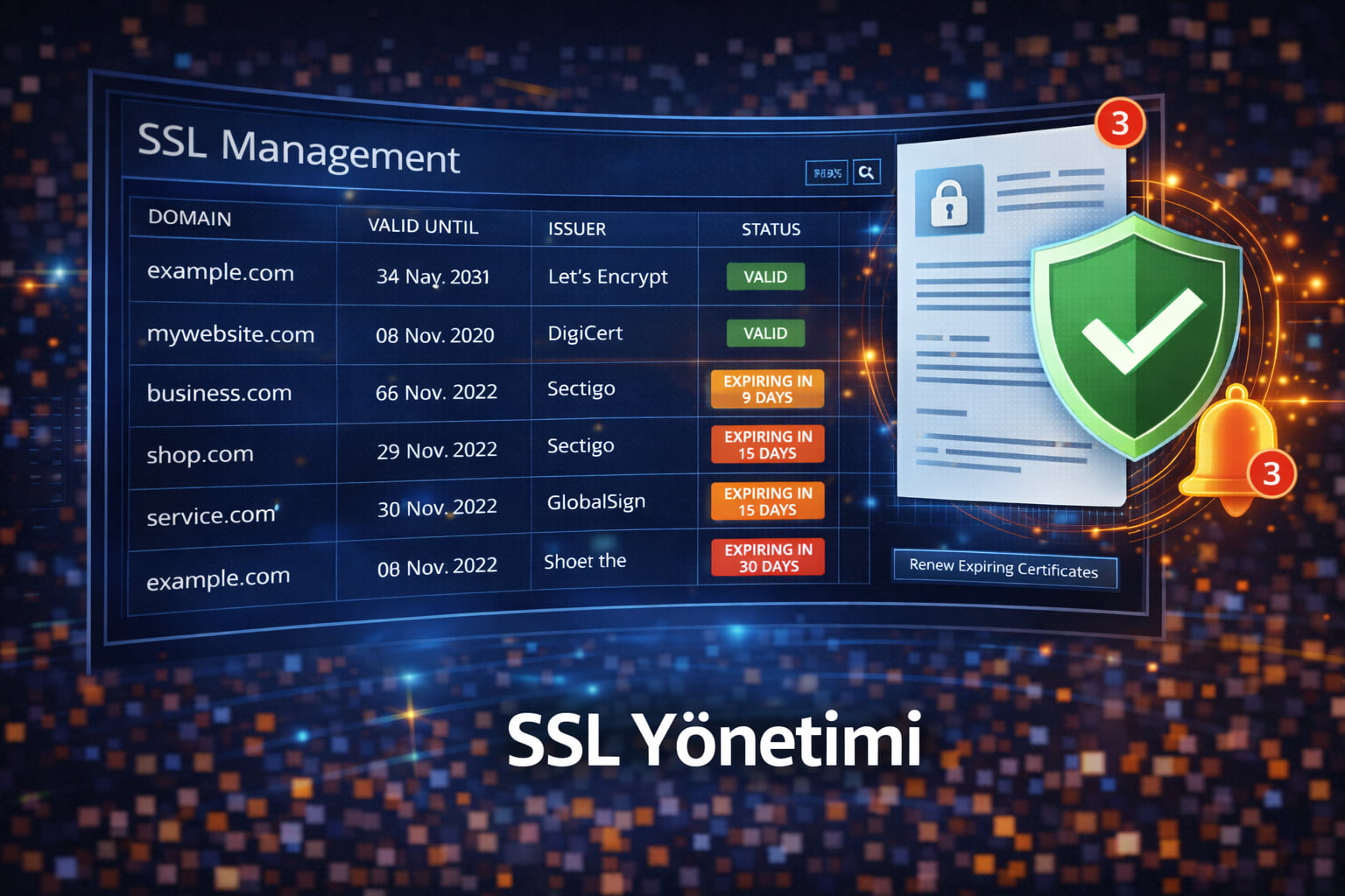 SSL sertifika yönetimi PKI altyapısı görseli