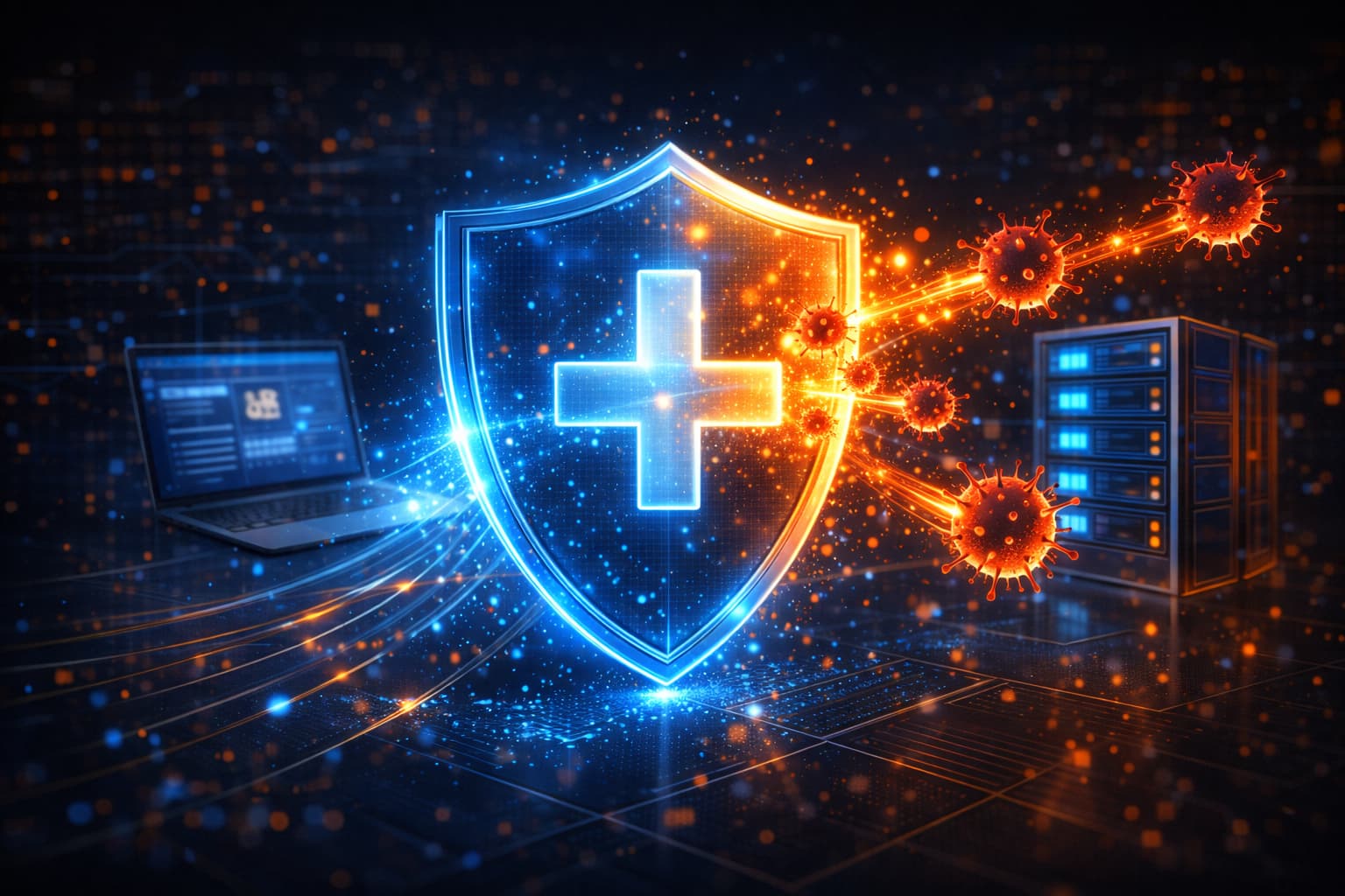 Antivirüs endpoint güvenlik yazılımı koruma görseli