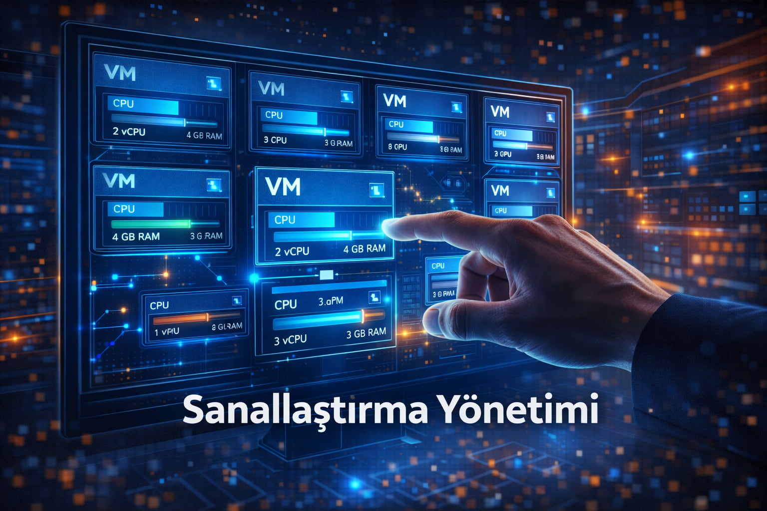 Sanallaştırma VMware Hyper-V yönetimi görseli