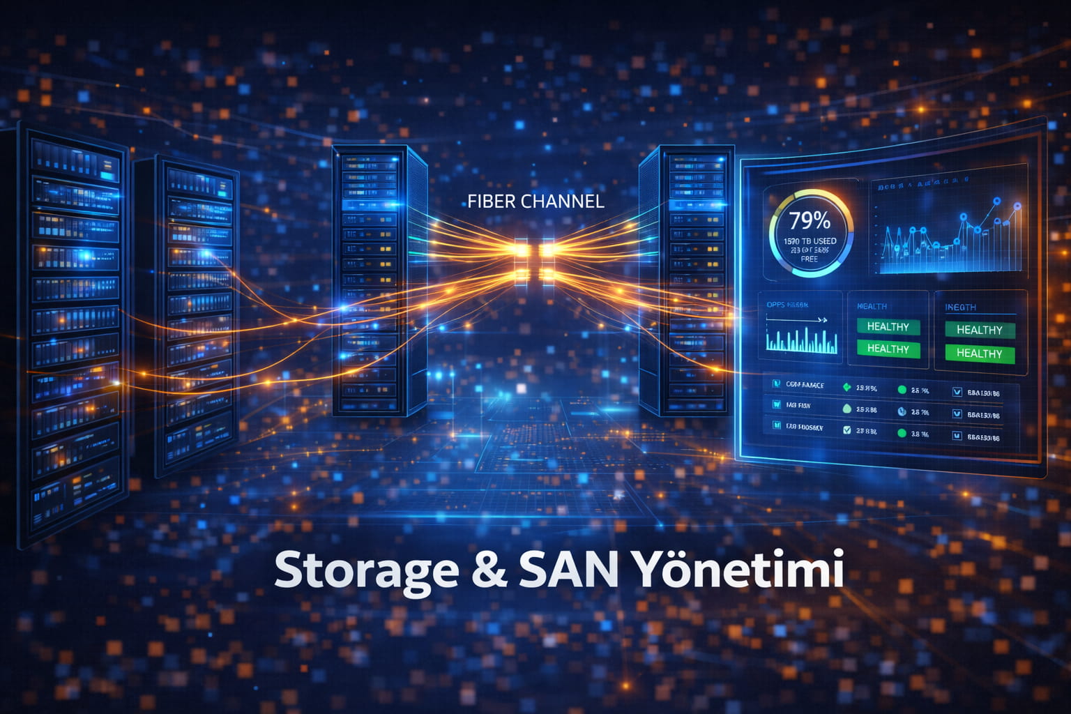 Storage SAN depolama altyapısı yönetimi görseli